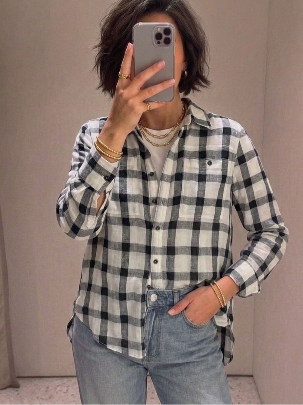 Oversized Buffalo Plaid Shirt